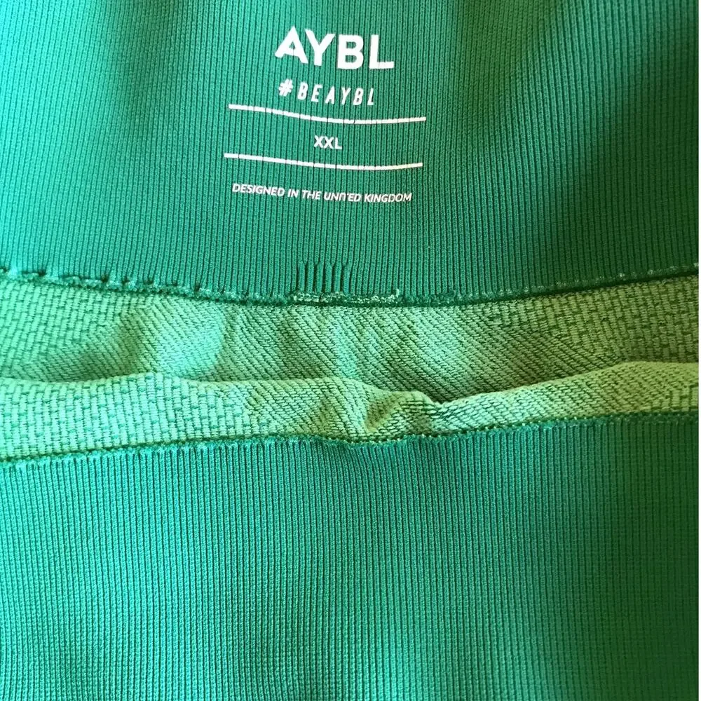 AYBL Bright Green Compression Athletic Shorts size XXL - Picture 3 of 5